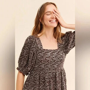 Anthropologie Moon River Sequin Babydoll Mini Cocktail Dress Size S Small NWT